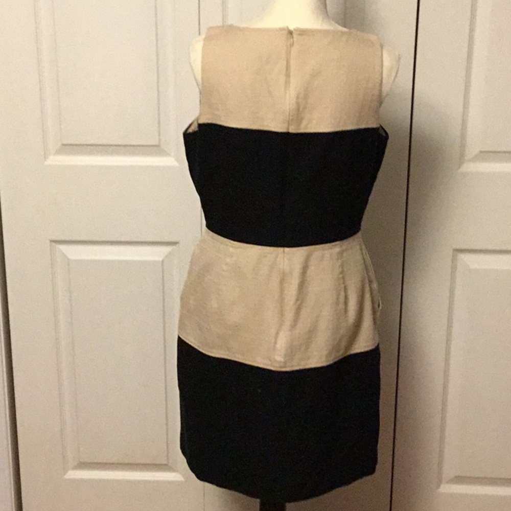 Banana Republic Black and Cream Sheath Dress Sleeveless Mini - Picture 3 of 8